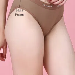 SHYAM SONS FLAIR Women Pack Of 3 Mid-Rise Anti Bacterial Bikini Briefs image 2