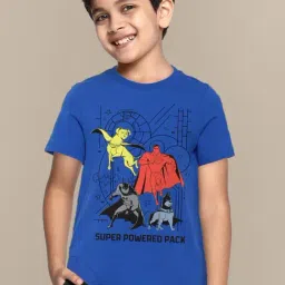 Kidsville Blue Cotton Printed T-Shirt-image-21