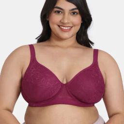 Zivame Purple Half Coverage Under-Wired T-Shirt Bra-picture-13