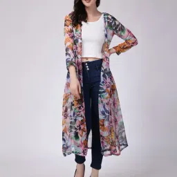 Scorpius Multicolor Floral Print Long Shrug-picture-28