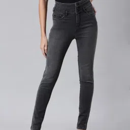 SHOWOFF Grey Denim Skinny Fit Mid Rise Jeans-picture-17