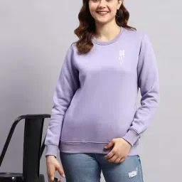 Rock.it by Monte Carlo Women Printed Regular Fit Round Neck Full Sleeve Sweatshirt image 5