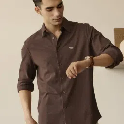 Andamen Brown Regular Fit Shirt-picture-13