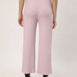 R&B Lilac Viscose Relaxed Fit High Rise Trousers image 2