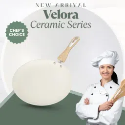Cookaid ?Olive Green Aluminium Velora Series Non Stick Ceramic Dosa Tawa - Set of 2 image 4