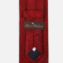 Louis Philippe Red Embroidered Tie image 4