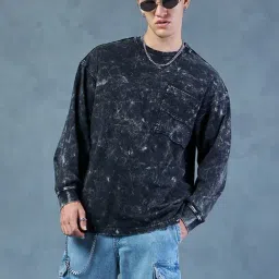 Bewakoof Black Cotton Loose Fit T-Shirt-image-50
