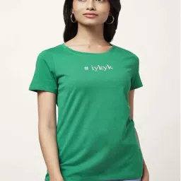 Honey by Pantaloons Green Cotton Graphic Print T-Shirt-picture-38