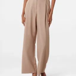 Forever New Beige Regular Fit Trousers-picture-20