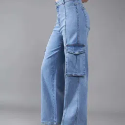DOLCE CRUDO Blue Plain Jeans image 3