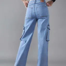 DOLCE CRUDO Blue Plain Jeans image 2