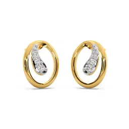 Candere by Kalyan Jewellers Stylish 18K Yellow Gold and Diamond Stud Earrings-picture-24