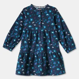 R&B Kids Navy Printed Regular Fit Dress-picture-32