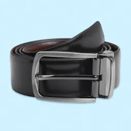 Byford by Pantaloons Black Leather Formal Belt for Men image 2