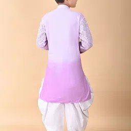 HUMAN CHOICE Embroidered and Sequined Printed Pure Cotton Kurta & Patiala Set for Boys image 2