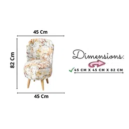 Shadowkart 2Pc White & Brown Wooden Mudda Pouffe Ottoman image 5