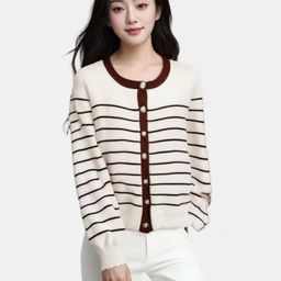 StyleCast Women Striped Round NeckLong Sleeves Sweaters-picture-31