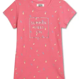 Cantabil Kids Pink Printed T-Shirt-image-16