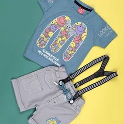 V-Mart Boys Graphic Printed Pure Cotton T-shirt With Shorts-picture-17