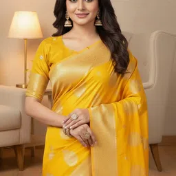 NIWAA Woven Design Zari Silk Blend Saree-picture-18