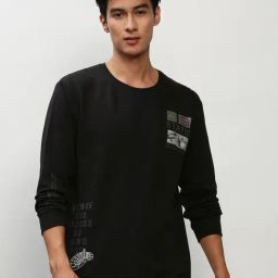 showoffff SHOWOFF Black Slim Fit Printed Sweatshirt-picture-35