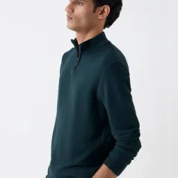 WES Formals by Westside Green Knitted Slim-Fit Sweater-picture-40