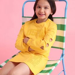 U.S. Polo Assn. Kids Girls Embroidered Pure Cotton Sweatshirt-picture-26