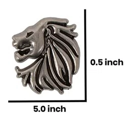 Curren Lion Head Minimal Brooch image 4
