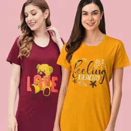 Dreambe Women 2 Printed T-shirt image 3