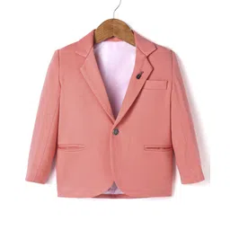 Rikidoos Full Sleeves Solid Blazer - Peach-picture-23