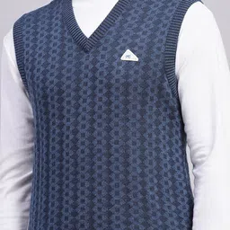 Monte Carlo Men Self Design Sweater Vest image 2