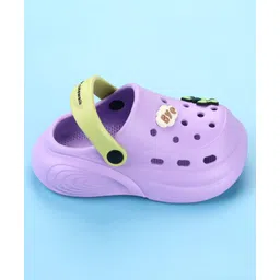 Cute Walk by Babyhug Clogs with Dino Applique & Back Strap - Purple image 4