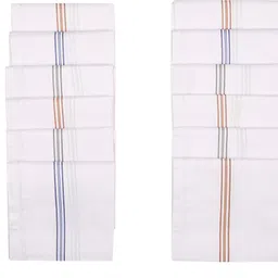 SUPERCOT Mens Hanky White Size 42Cmx42Cm 12 Pcs ["White"] Handkerchief image 2