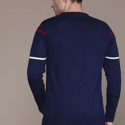 Roadster Men Striped Pullover image 4