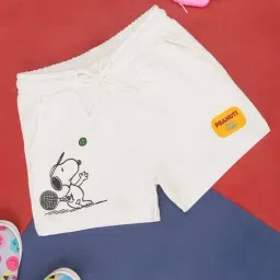 Pantaloons Junior Off-White Cotton Printed Shorts-picture-23
