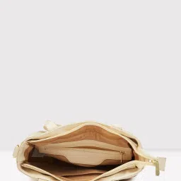 Caprese Cream Solid Medium Handbag image 4