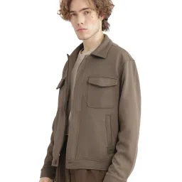 Rare Rabbit Olive Regular Fit Solid Jacket image 4