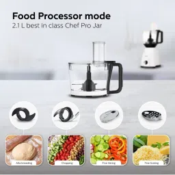 Philips HL776300, 750 3 in 1 Watt Mixer Grinder, Juicer, Food Processor (White, 4 Jar) image 4