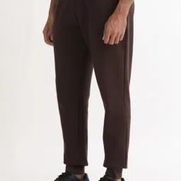 Rare Rabbit Brown Regular Fit Solid Trackpants image 4