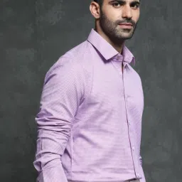 Rare Rabbit Pink Tailored Fit Checks Shirt image 4