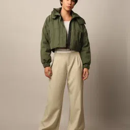 Only Green Regular Fit Cropped Jacket image 5