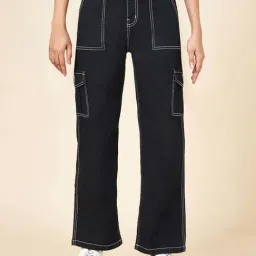 Coolsters by Pantaloons Girls Jet Black Cotton Solid Track Bottoms & Joggers-picture-17
