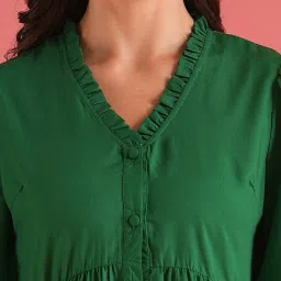 Globus Green Relaxed Fit Shirt Dress image 4