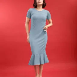 Purvaja Grey Regular Fit Dress-picture-35