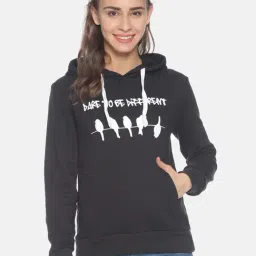 Campus Sutra Black Full Sleeves Hooded Sweatshirt-image-21