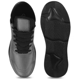 The White Pole Men's Dark Grey Casual Sneakers image 4