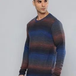 Indian Terrain Self Striped Pullover Sweaters image 2