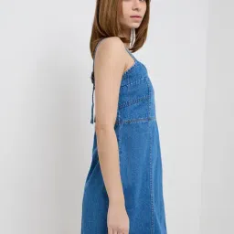 nuon women Nuon by Westside Blue Denim Bodycon Dress-picture-17