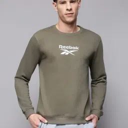 Reebok Green Cotton Regular Fit Printed Sweatshirt-image-33