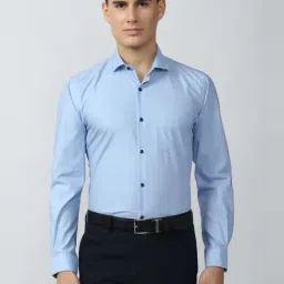 Peter England Blue Slim Fit Shirts-picture-16